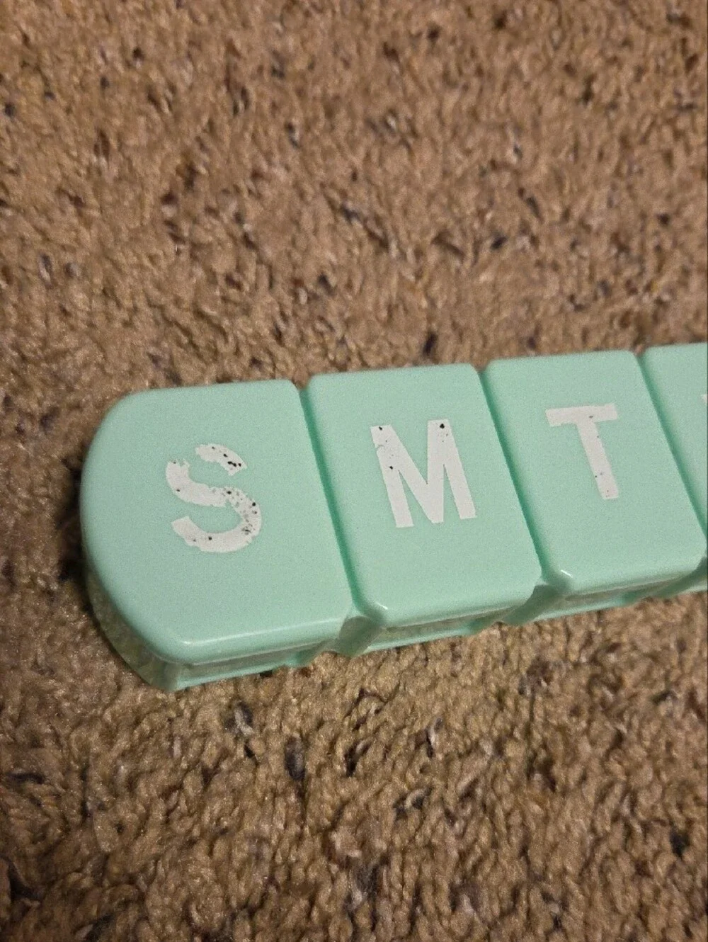 Mint Green Travel Pouch with Matching Pill Organizer - See Photos